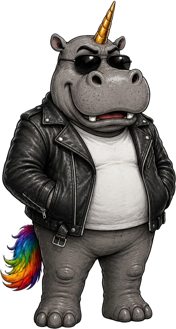 Pitchopotamus en modo rebelde, listo para contradecir tu pitch